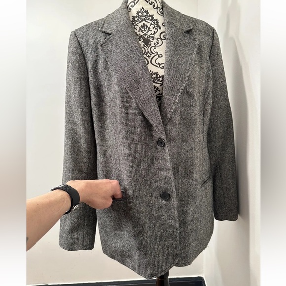 chadwicks Women’s Gray wool blend lined pockets blazer jacket size 16. - Picture 7 of 12